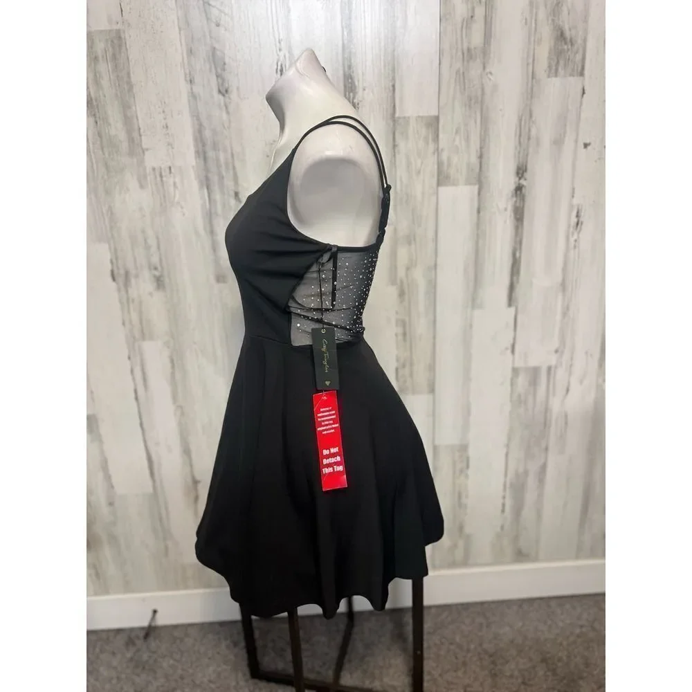 Windsor black flare dress